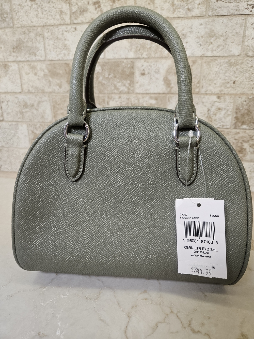 COACH Sydney Satchel in Sage Green NWT - Picture 3 of 8